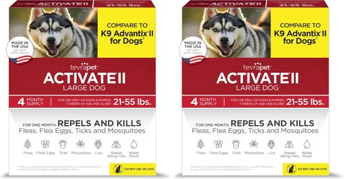 Vista 8 de TevraPet Activate II Prevención de pulgas y garrapatas para perros, 4 unidades, perros pequeños de 4 a 10 libras, gotas tópicas, tratamiento