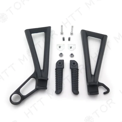 Vista 2 de XKMT-clavija de pie de pasajero negra compatible con Yzf R6 R6S 2003-2006 2007 2008 2009 2010 [B00YWCSNBK]
