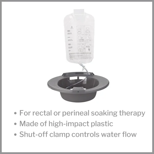Vista 2 de McKesson Sitz - Bañera con bolsa, plástico, 67.6 fl oz, 16.9 fl oz, 1 unidad Grafito