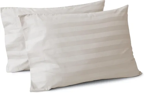 Vista 9 de Juego de 2 fundas de almohada 100% de algodón egipcio, fundas de almohada refrescantes de 400 hilos, fundas de almohada suaves y transpirables
