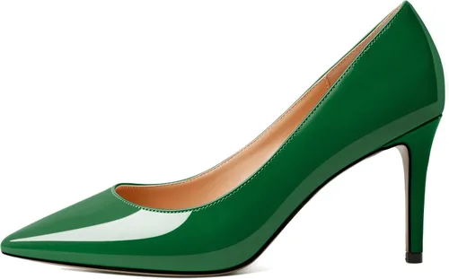 Vista 2 de YODEKS Zapatos de vestir de tacón alto con punta puntiaguda para mujer