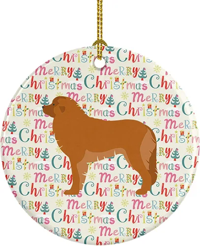 Vista 80 de Caroline's Treasures Affenpinscher - Adorno de cerámica con texto en inglés "Merry Christmas", multicolor para colgar en el árbol de Navidad