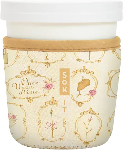 Vista 52 de Sok It IceCreamSok - Funda de neopreno aislada (flores abstractas, pintas de helado cónicas)