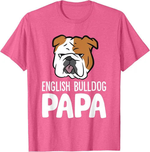 Vista 40 de Camiseta divertida de Bulldog Inglés para papá dueño de perro, Negro
