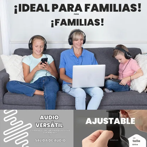 Vista 4 de Sonitum Auriculares para niños a granel para la escuela con micrófonos, paquete de 5 auriculares con cable de 0.138 in para escuelas - Cómodos Negro