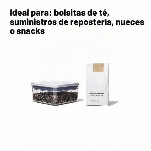 Vista 2 de OXO Good Grips POP - Recipiente hermético de almacenamiento de alimentos - Caja Grande Mini 1.1 Qt Ideal para bolsitas de té, suministros