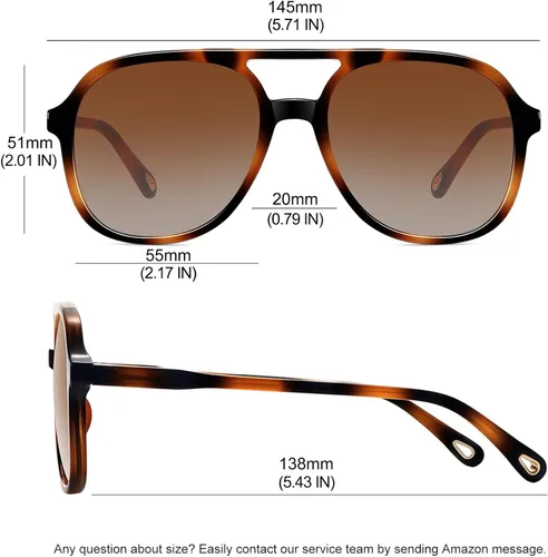 Vista 5 de MEETSUN Lentes de sol estilo aviador retro cuadrados de los años 70 para mujeres y hombres, lentes de sol vintage de doble puente con protección UV