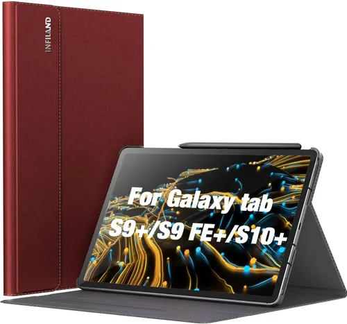 Vista 9 de INFILAND Funda para Galaxy Tab S10+ Plus 2024, S9+ Plus, S9 FE Plus, funda de soporte multiángulo compatible con Samsung Tab S10 Plus/S9 Plus/S9 FE