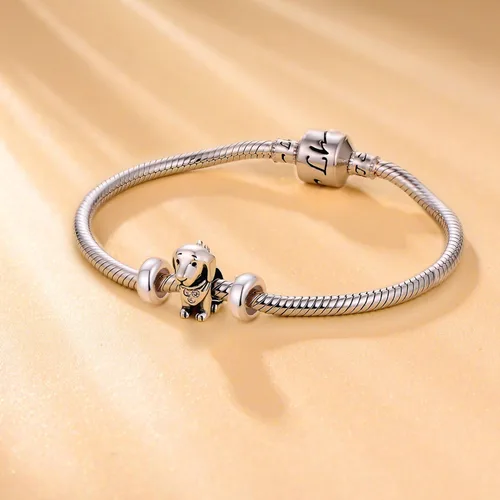 Vista 7 de GW Abalorios redondos de plata de ley 925 para pulseras de dijes para mujeres