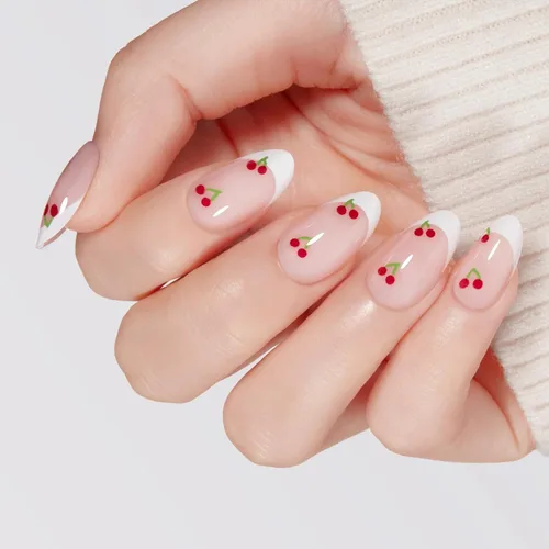 Vista 50 de Modelones Uñas postizas a presión color rosa almendra, uñas postizas cortas de primavera, kit de uñas reutilizables con pegamento de uñas, mini lima