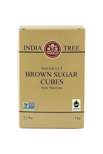 Vista 7 de India Tree Cubos de azúcar blanco de comercio justo sin OMG, contenedor de 1.1 libras, cubos de azúcar de caña pura de corte áspero para café, té