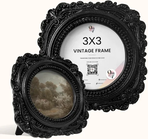 Vista 10 de 97 Decor Mini portarretratos dorado antiguo de 2.5 x 3.5, tamaño de cartera Rectángulo floral de oro antiguo