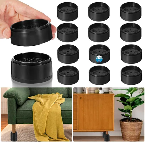 Vista 7 de Elevadores de cama de 1 pulgada, 2 pulgadas, 3 pulgadas, 4 pulgadas de alta resistencia, elevador de muebles ajustable para mesa, escritorio, sofá