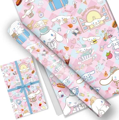 Vista 11 de EYQQM Paquete de 5 Papel de Regalo 20" x 30" Hojas de Papel Kraft Juego de Papel de Regalo de Calidad para Cumpleaños para Niños, Almacenamiento