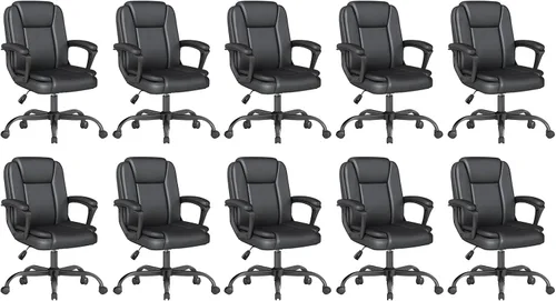 Vista 25 de Silla de oficina ejecutiva, cómodas sillas ergonómicas de escritorio para computadora con reposabrazos abatibles, soporte lumbar, respaldo alto