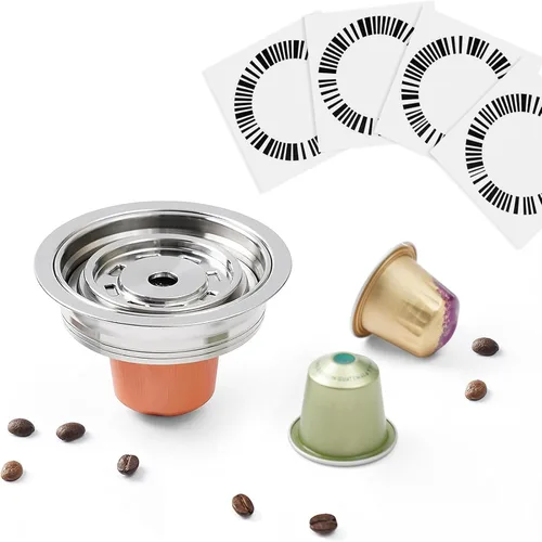 Vista 10 de Adaptador de cápsulas de café reutilizable compatible con Nespresso Vertuo, ENV135 y VertuoLine GCA1, convertidor de cápsulas de café de acero