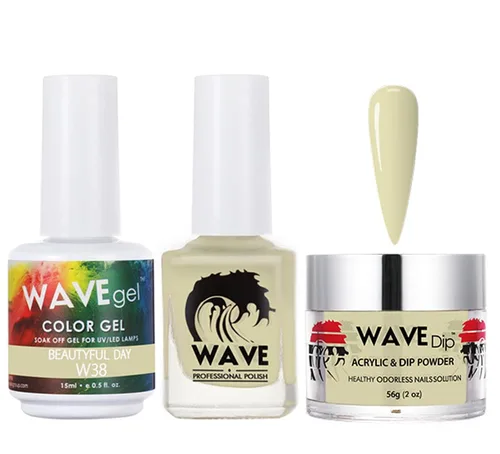 Vista 33 de WAVEGEL - Juego de gel de remojo, laca de uñas y polvo acrílico a juego - Colección Simplicity - #P109 Blizzard