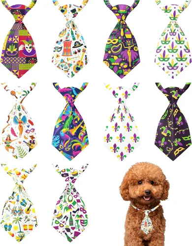 Vista 15 de PET SHOW Paquete de 10 corbatas para perros de feliz cumpleaños, XS