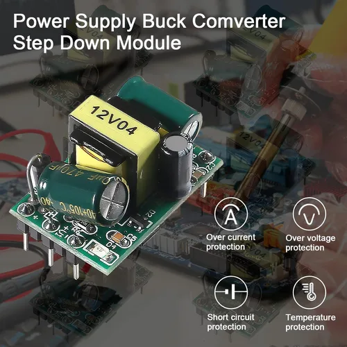Vista 4 de 6 unids AC-DC Precision Buck Módulo de fuente de alimentación 12V 400mA Interruptor aislado Fuente de alimentación Buck Convertidor AC 110V