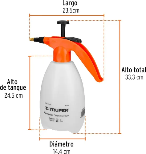 Vista 3 de TRUPER FDO-2 Pulverizador de mano de 68 oz