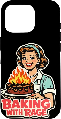 Vista 20 de Baking with Rage Retro 1950s Housewife Pop Art Humor Case for iPhone 17