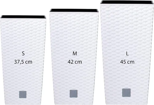 Vista 9 de WELLHOME - Juego de 3 macetas altas (11,4/26,6/49 litros), color antracita