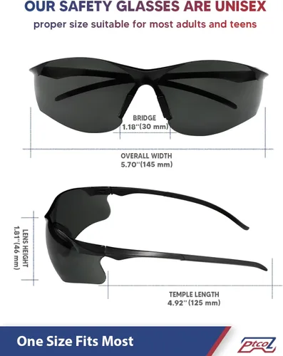 Vista 31 de Paquete de 3 lentes de seguridad tintados ámbar: lente de policarbonato antiarañazos con certificación ANSI Z87.1, protección UV para construcción