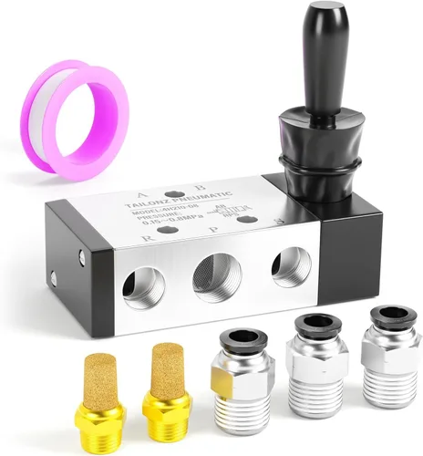 Vista 11 de TAILONZ PNEUMATIC 1/2 "NPT 5 Way 2 Postion Air Hand Palanca Válvula neumática Electroválvula de control manual Push-Pull 4H410-15