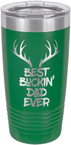 Vista 15 de Best BuCKIN Papá Ever-B - Vaso de bebida con pajita (20 onzas), color negro