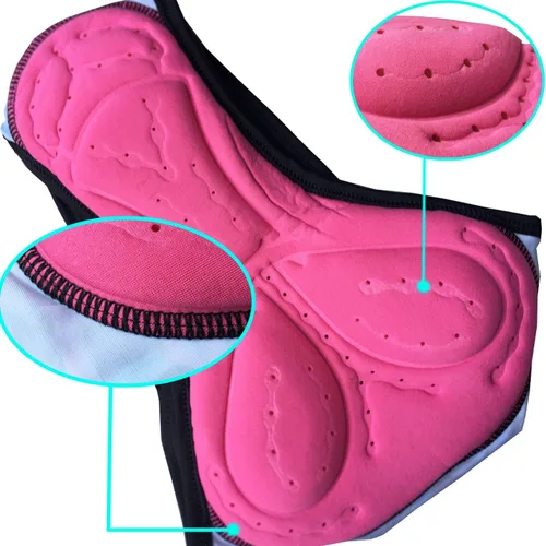 Vista 6 de Ropa interior de ciclismo para mujer, pantalones cortos acolchados 3D de gel para bicicleta, de secado rápido, ligeros