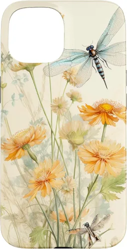 Vista 6 de Cute Vintage Illustration Daisy Flowers Dandelion Dragonfly Case for iPhone 17