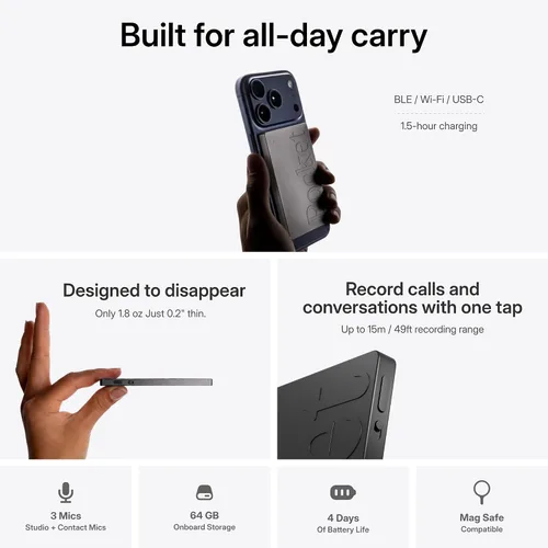 Vista 2 de Pocket AI Grey + Blue 2-Pack