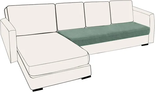 Vista 36 de UNBBRRL Fundas de cojín de asiento para sofá, elásticas, funda de cojín individual para sofá, fundas de cojín para sofá, fundas de héroe protegen