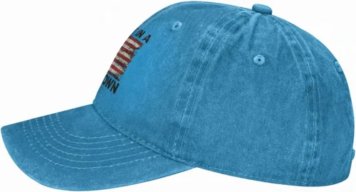 Vista 3 de Gorra de béisbol para hombre, diseño de ciudad pequeña, gorra de béisbol, Azul