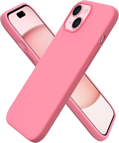 Vista 10 de ORNARTO Funda compatible con iPhone 15 Plus de 6.7 pulgadas, silicona líquida delgada de 3 capas cubierta completa de goma de gel suave, funda