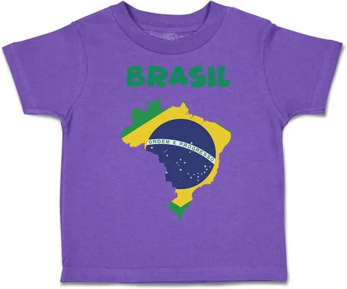 Vista 12 de Camiseta para niños pequeños Brasil Brasil Algodón Brasil Niño & Niña Ropa Bebé Divertido Tee Solo un diseño blanco