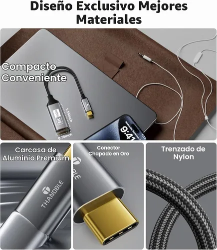 Vista 7 de Adaptador unidireccional USB C a HDMI 2.1 de 48 Gbps, 8K@60Hz, 4K a 120Hz