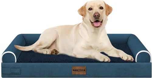 Vista 116 de NANUYA - Cama ortopédica para perros de tamaño mediano/grande, lavable: Camas con almohada para perros de tamaño mediano/grande, sofá de espuma