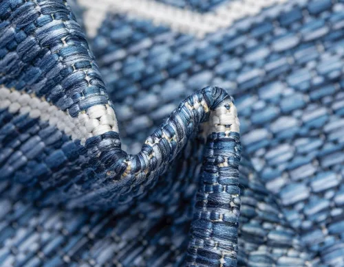 Vista 7 de Unique Loom Outdoor Trellis Collection - Alfombra de área con diseño de enrejado (2 x 6 pies 1 pulgada, azul/marfil)