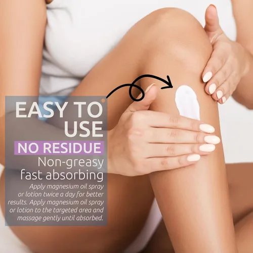 Vista 7 de Dúo de aceite de magnesio puro en aerosol y loción, cloruro de magnesio tópico para pies, piel y cuerpo, fácil de absorber y usar para mujeres