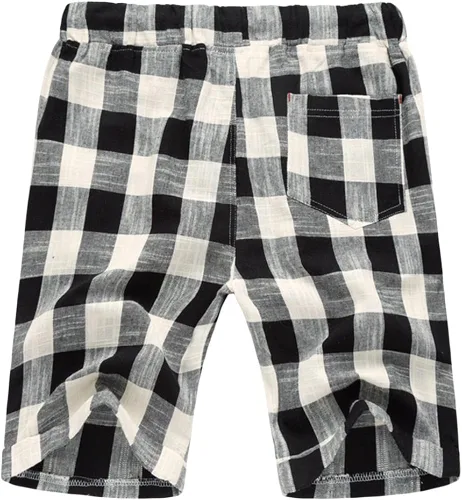 Vista 4 de sandbank Pantalones cortos de playa de lino con cordón para hombre