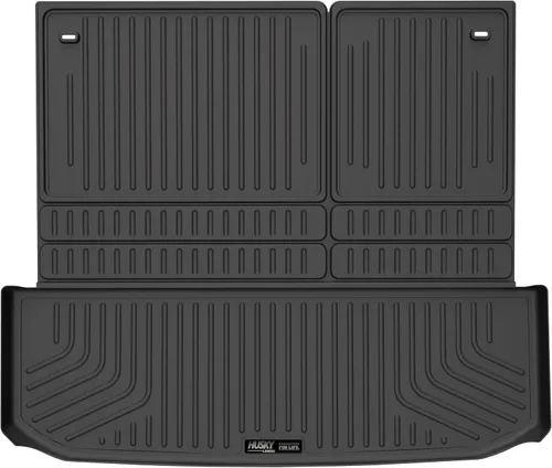 Vista 9 de Husky Liners Alfombrillas Weatherbeater Compatible con Nissan Pathfinder & Infiniti QX60 2022-2025 Delantero y segunda fila, 3 piezas, negro