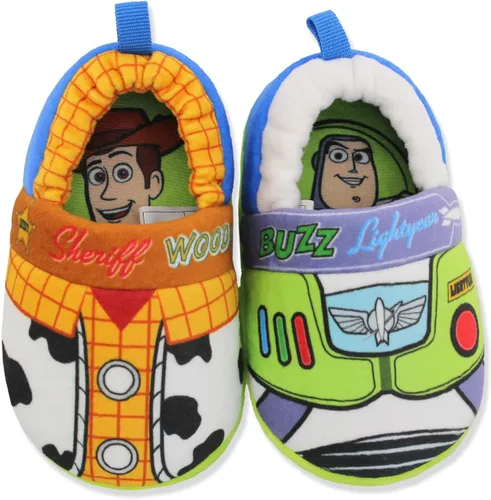 Vista 6 de Disney Toy Story Woody Buzz - Pantuflas acampanadas para niños pequeños