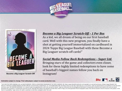 Vista 7 de Caja de pasatiempos de béisbol de Topps Big League 2023 (18 paquetes/8 tarjetas) - GotBaseballCards