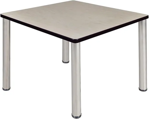 Vista 11 de Regency Kee - Mesa cuadrada pequeña para sala de descanso de 30 pulgadas, parte superior de cerezo, patas negras