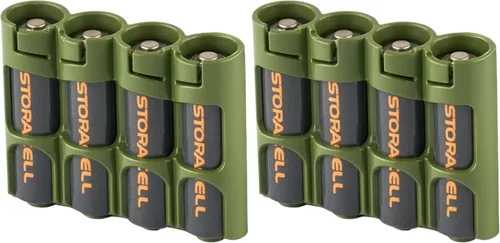 Vista 9 de Soporte para 12 baterías Storacell, AA Powerpax, color amarillo.