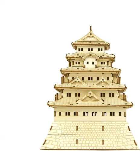 Vista 9 de Rompecabezas 3D de arquitectura de madera del castillo de Edo - Divertidos kits de manualidades de madera - Regalo ideal para cumpleaños y recuerdos