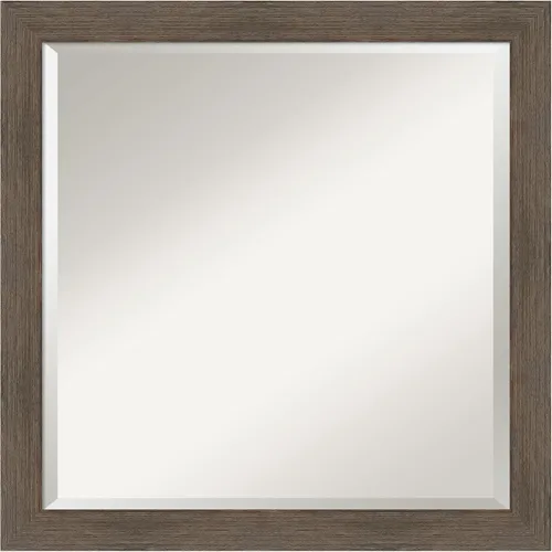 Vista 12 de Amanti Art Espejo de pared marrón de 26 x 22 pulgadas, espejo rectangular de baño de Alejandría marrón rústico para decoración de pared, sala