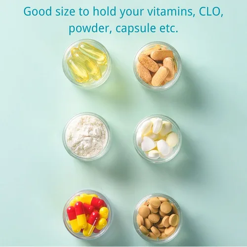 Vista 3 de Organizador de píldoras apilable, estuche de píldoras de viaje de 7 días, pastillero para bolsillo, contenedor portátil de vitaminas y medicamentos