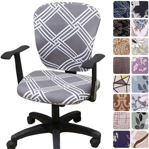 Vista 9 de Melaluxe - Funda para silla de oficina de computadora, funda universal protectora y elástica, cubierta elástica para silla giratoria